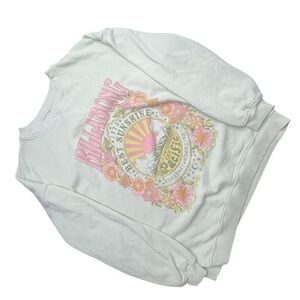 Billabong Sea Foam Green Graphic crewneck Sweatshirt Girls Large 14